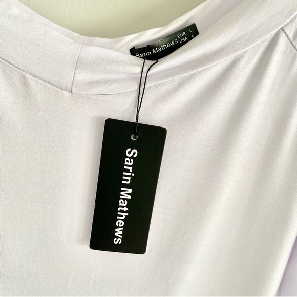 Sarin Matthews White Off Shoulder Top Size Large - Picture 4 of 6